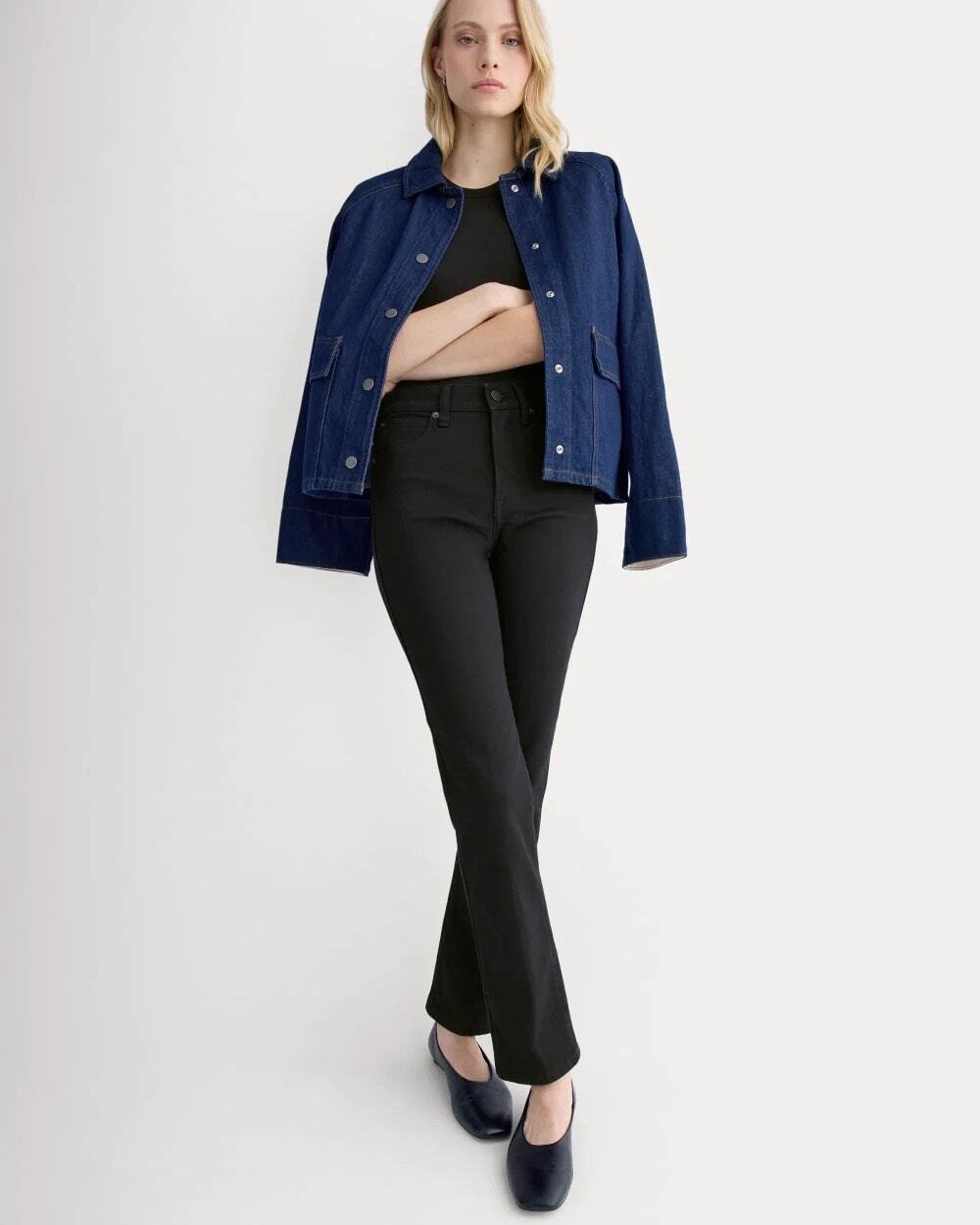 Everlane High Rise Cigarette Jeans Women's Black Straight Leg Denim - Size 27